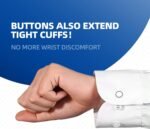 12 Pcs Metal Collar Extenders for Men Women Shirts - Elastic Button Extender Neck Extenders for Dress Coat - Adjustable Buttons for Shirt Cuffs Dresses Suit Pants (Black, White, Silver) (Metal) - Image 5