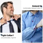 12 Pcs Metal Collar Extenders for Men Women Shirts - Elastic Button Extender Neck Extenders for Dress Coat - Adjustable Buttons for Shirt Cuffs Dresses Suit Pants (Black, White, Silver) (Metal) - Image 6