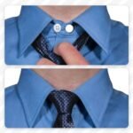 12 Pcs Metal Collar Extenders for Men Women Shirts - Elastic Button Extender Neck Extenders for Dress Coat - Adjustable Buttons for Shirt Cuffs Dresses Suit Pants (Black, White, Silver) (Metal) - Image 7