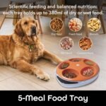 Geeni Smart Pet Feeder for Wet or Dry Food, 5-Meal Automatic Dog and Cat Feeder with Ice Packs, Programmable Timer, Battery Backup, Alexa and Google Home Compatible, White - Image 3