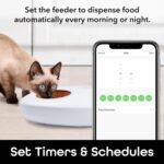 Geeni Smart Pet Feeder for Wet or Dry Food, 5-Meal Automatic Dog and Cat Feeder with Ice Packs, Programmable Timer, Battery Backup, Alexa and Google Home Compatible, White - Image 8