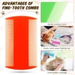 Hushee 50 Pcs Flea Comb Bulk for Cats Dogs Lice Comb with Double Side Tooth Pet Flea and Tick Comb for Small Cats Dogs Kitten Indoor, 5 Colors - Image 5