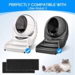 10-Pack Carbon Filters Compatible with Litter-Robot 3, Activated Carbon Litter Box Filter Compatible with Litter-Robot 3 Self Cleaning Cat Litter Box Filters, Accessories Replacement - Image 4