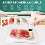 TOWODE Vacuum Sealer for Food - Cordless Handheld 1200mAh Vacuum Sealer Machine Compact Food Vacuum Sealer with 20 Pcs Sealer Bags for Food Preservation & Fresh, Meal Prep - Image 3