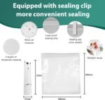 TOWODE Vacuum Sealer for Food - Cordless Handheld 1200mAh Vacuum Sealer Machine Compact Food Vacuum Sealer with 20 Pcs Sealer Bags for Food Preservation & Fresh, Meal Prep - Image 6