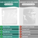 TOWODE Vacuum Sealer for Food - Cordless Handheld 1200mAh Vacuum Sealer Machine Compact Food Vacuum Sealer with 20 Pcs Sealer Bags for Food Preservation & Fresh, Meal Prep - Image 7