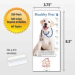 ZOCO - Healthy Pets Slide Chart - Custom Promotional Item (Pack of 250) - Tips on Diet, Grooming, Veterinary Cares - Veterinarians, Pet Stores, Animal Shelters Handout, Brochure - 3.75 x 8.5 in. - Image 4