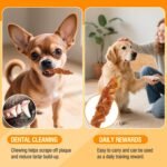 Beefhide Dog Chews Chicken Wrapped, Natural Dental Sticks for Teeth Cleaning, Long Lasting Treat for Small & Medium Dogs, 4.7 inch - Image 6