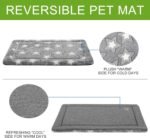 EMPSIGN Fancy Dog Bed Mat, Pet Bed Pad Reversible (Cool & Warm), Machine Washable Crate Pad, Pet Sleeping Mat for Small to XXX-Large Dogs, Grey, Star Pattern - Image 4