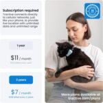 Tractive Smart Cat GPS Tracker | Real-Time Location & Wellness Monitoring for Cats 6.5 lbs+ | Territory & Location History | Up to 5-Day Battery | Breakaway Collar Included (Brown) - Image 7