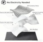 Self Warming Cat Bed, 61x45 CM Heated Cat Bed, Non-Slip Bottom Washable, Extra Warm Pet Mat for Indoor Cats & Small Dogs (Grey) - Image 4