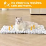 Self Warming Cat Bed, 24" x 18" Ultra Soft Cat Dog Pet Heating Pad for Indoor Outdoor, Non-Slip Heated Cat Mat Thermal Blanket - Image 3