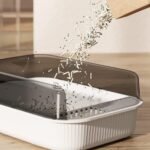 ZOOBERS Cat Litter Box with Anti-Splash High Sides, Detachable Design, Odor Control and Scoop Included (20x14x7 inch Or 50x34x18 cm) (White) - Image 7