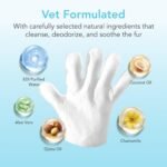 Pet Cleaning Glove Wipes for Dogs & Cats - Extra Thick Hypoallergenic Deodorizing Pet Bathing Wipes - Rinse Free Grooming Wipes for Pet Daily Care and Traveling - Unscented, 20 pcs - Image 4