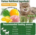 100g Cat Grass Teething Sticks, Edible Natural Dried Cat Grass Treats, CatSnack for Hairball Removal and Dental Care - Image 3