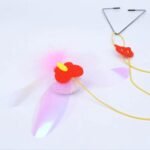 Cat Toys for Indoor Toys,Rainbow Cat Wand Toys,Feather Flips Plush Ball Cat Toys,Interactive Real Feather Cat Toy for Teaser Play and Chase Exercise with Kitten 5 Pack (Color) - Image 4