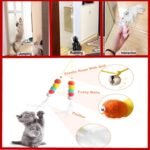 Cat Toys for Indoor Toys,Rainbow Cat Wand Toys,Feather Flips Plush Ball Cat Toys,Interactive Real Feather Cat Toy for Teaser Play and Chase Exercise with Kitten 5 Pack (Color) - Image 8