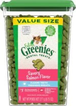 FELINE GREENIES Cat Treats Natural Dental Care, Oven Roasted Chicken + Savory Salmon Flavour, 9.75oz. Tubs - Image 6