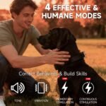 ABBIDOT Shock Collar - 5280FT Dog Training Collar with Remote, 2-Mode Stimulation, Constant Vibration, Tone, Night Light, Waterproof Rechargeble E Collar for Medium Large Dogs with Pocket Clip - Image 3