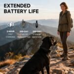 ABBIDOT Shock Collar - 5280FT Dog Training Collar with Remote, 2-Mode Stimulation, Constant Vibration, Tone, Night Light, Waterproof Rechargeble E Collar for Medium Large Dogs with Pocket Clip - Image 5