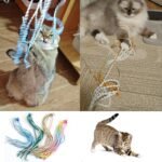 KABASI Cat Wand Toys, 4PCS Interactive Plush Srtip Cats String Teasing Stick with Bells for Kitten, Colorful Sturdy Pole Cat Toys for Having Fun Indoor Playing - Image 6