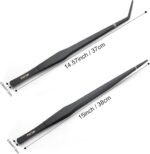 Aquarium Tweezers Extra Long 15 inches Feed Tong Clamps - FEITA Straight and Curved Stainless Steel 38cm Tweezers Set for Fish Tank Plants Aquascape Tools & Reptile Feeding Tongs - Black 2Pcs - Image 3