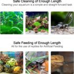 Aquarium Tweezers Extra Long 15 inches Feed Tong Clamps - FEITA Straight and Curved Stainless Steel 38cm Tweezers Set for Fish Tank Plants Aquascape Tools & Reptile Feeding Tongs - Black 2Pcs - Image 7