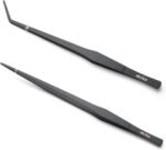 Aquarium Tweezers Extra Long 15 inches Feed Tong Clamps - FEITA Straight and Curved Stainless Steel 38cm Tweezers Set for Fish Tank Plants Aquascape Tools & Reptile Feeding Tongs - Black 2Pcs - Image 8