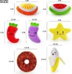 Legend Sandy 14 Pack Dog Squeaky Toys Cute Stuffed Plush Fruits Snacks and Vegetables Dog Toys for Puppy Small Medium Dog Pets - Image 3