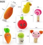 Legend Sandy 14 Pack Dog Squeaky Toys Cute Stuffed Plush Fruits Snacks and Vegetables Dog Toys for Puppy Small Medium Dog Pets - Image 7