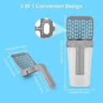 Cat Litter Scooper With Holder, Shovel With Waste Can and 135 Refill Bags (9 Boxes of 15), Large Capacity Portable Sifter Scoop System - Image 6