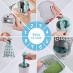 Cat Litter Scooper With Holder, Shovel With Waste Can and 135 Refill Bags (9 Boxes of 15), Large Capacity Portable Sifter Scoop System - Image 8