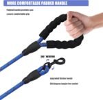 6FT/10FT Strong Dog Leashes with Comfortable Padded Handle and Highly Reflective Threads for Small Medium and Large Dogs(6 Feet x1/2'' (Pack of 1), Blue) - Image 4