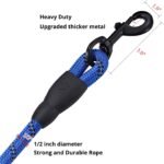 6FT/10FT Strong Dog Leashes with Comfortable Padded Handle and Highly Reflective Threads for Small Medium and Large Dogs(6 Feet x1/2'' (Pack of 1), Blue) - Image 5