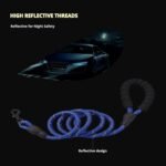 6FT/10FT Strong Dog Leashes with Comfortable Padded Handle and Highly Reflective Threads for Small Medium and Large Dogs(6 Feet x1/2'' (Pack of 1), Blue) - Image 6