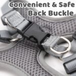 Dog Harness No Pull for Medium Size, Easy Walk Adjustable Pet Harness, No-Choke Soft Padded Dog Vest, Reflective Breathable Pet Oxford Cloth with 2 Metal Leash Clips - Image 5