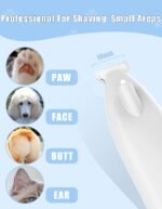 KIKETECH Cordless Dog Paw Trimmer - Low Noise LED Dog Clippers, Pearwhite - Image 3