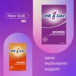 One A Day Multivitamin for Women - Daily Vitamins For Women - Womens Multivitamin With Vitamin A, Vitamin C, Vitamin D, and Zinc for Immune Support, Vitamin E, B12, Biotin, Calcium, Iron, 90 Tablets - Image 3
