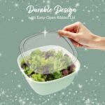 Bentgo Prep - 1-Compartment Bowls with Custom Fit Lids - Reusable, Microwaveable, Durable, PFAS & BPA-Free, Freezer and Dishwasher Safe Meal Prep Food Storage - 10 Bowls & 10 Lids (Sage Leaf Glitter) - Image 6