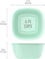 Bentgo Prep - 1-Compartment Bowls with Custom Fit Lids - Reusable, Microwaveable, Durable, PFAS & BPA-Free, Freezer and Dishwasher Safe Meal Prep Food Storage - 10 Bowls & 10 Lids (Sage Leaf Glitter) - Image 7