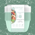 Bentgo Prep - 1-Compartment Bowls with Custom Fit Lids - Reusable, Microwaveable, Durable, PFAS & BPA-Free, Freezer and Dishwasher Safe Meal Prep Food Storage - 10 Bowls & 10 Lids (Sage Leaf Glitter) - Image 8