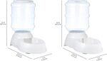 Amazon Basics Automatic Dog Cat Water Dispenser Gravity Feeder Set, Pack of 2, Small, 2.72kg Food Capacity, 3.8L, Gray - Image 9