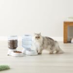 Amazon Basics Automatic Dog Cat Water Dispenser Gravity Feeder Set, Pack of 2, Small, 2.72kg Food Capacity, 3.8L, Gray - Image 11