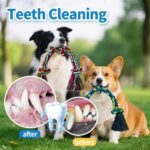 2 Pack Dog Rope Toys, Dog Chew Toy for Medium and Small Dogs, 3 Knots Color Heavy Duty Puppy Rope Toy, 100% Cotton Tug of War Dog Toys for Boredom, Teeth Cleaning - Image 5