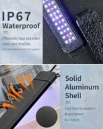 Pawfly Aquarium LED Light with Full Spectrum Brilliant White Blue Red Lights with Daytime & Night Modes and Adjustable Brightness Extendable Aluminum Light for 12 to 18 Inch Fish Tanks - Image 7