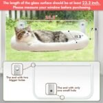 AMOSIJOY Cordless Cat Window Perch, Cat Hammock for Window with 4 Strong Suction Cups, Solid Metal Frame and Soft Cover, Foldable Cat Beds for Indoor Cats… - Image 3
