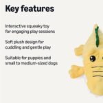 Amazon Basics Monkey and Alligator Interactive Dog Squeak Plush Toys, 2 Pack, Ideal for Puppies, Small and Medium Dogs - Image 3