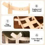 CHEERHOME PETS Elevated Cat Bed Wooden with Cushion Fluffy Pet Couch Sofa for Indoor Cats Raised Kitty Lounge Chair Suitable for Puppy, Cat Furniture(Green) - Image 7