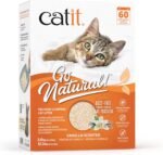 Catit Creamy Chicken & Liver Lickable Cat Treat - 50 Tubes - Mega Pack & Go Natural Pea Husk Clumping Cat Litter, Vanilla, 14 L - Image 6