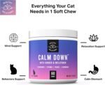 Calming Chews for Cats - Cat Calming Treats for Anxiety, Stress Relief Aid, Storms, Grooming, Fireworks, Separation, Travel, & Motion Sickness - Made in USA (60 Soft Chews- Cat) - Image 3
